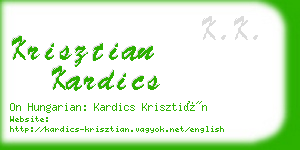 krisztian kardics business card